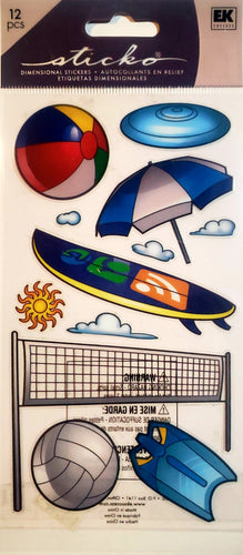 Sticko  - flat sticker sheets -  beach sports