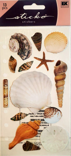 Sticko  - flat sticker sheets -  seashells