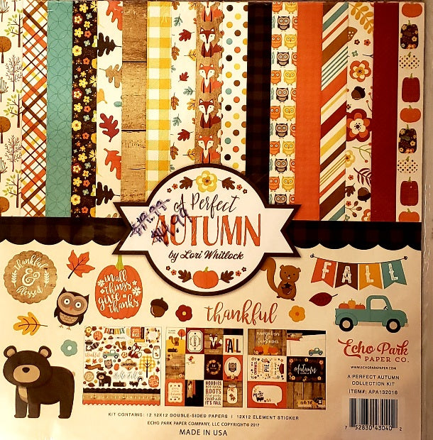 Echo park  - scrapbook kit 12 x 12 paper stickers  - A perfect Autumn