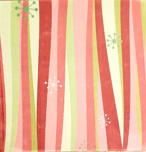 K and company - single sided paper 12 x 12 - peppermint twist candy stripe