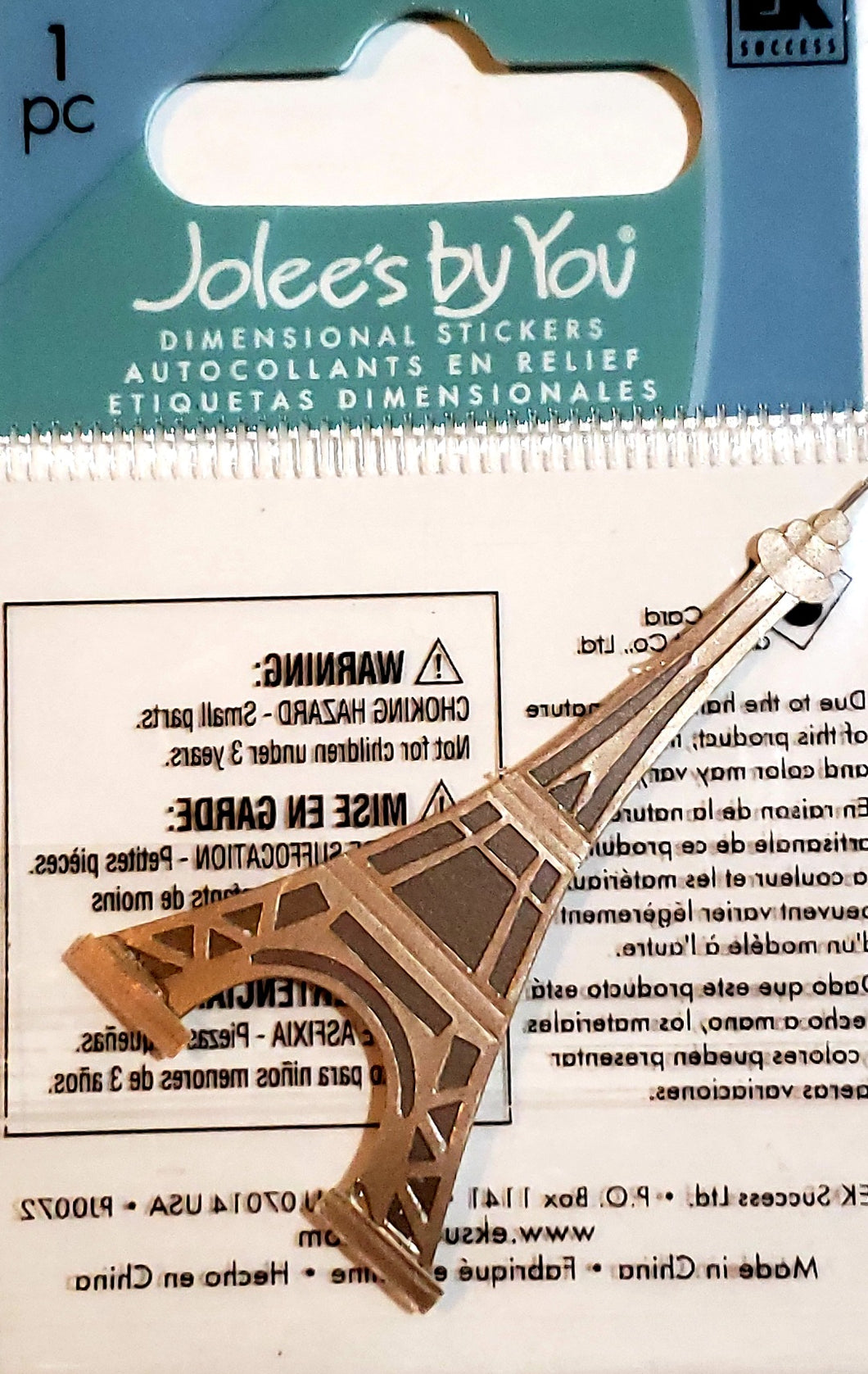 Jolee's Boutique Dimensional Sticker  - x small pack - Eiffel tower