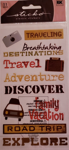 Sticko  - flat sticker sheets - travel phrases