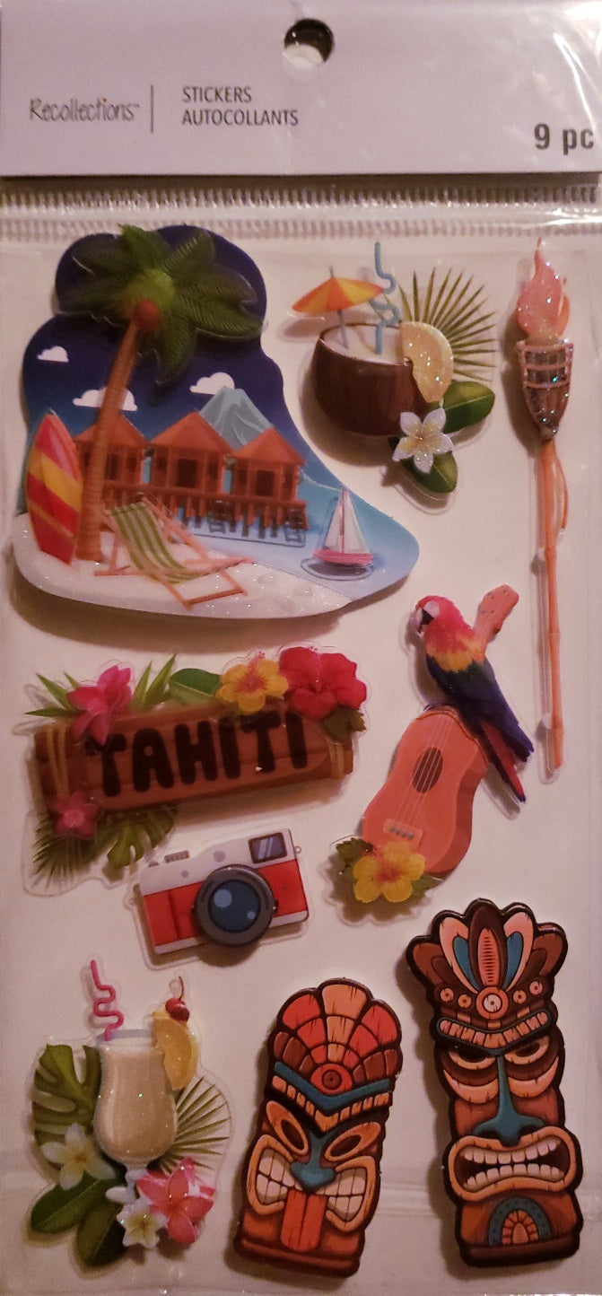 Recollections -  dimensional sticker - Tahiti