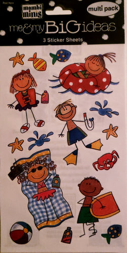 Me and my big ideas MAMBI mini kids - 3 sticker sheets - summer kids