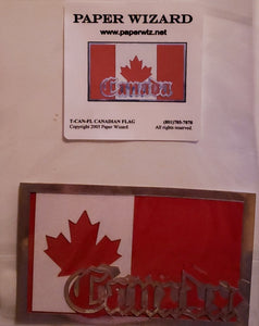 Paper wizard  - layered laser cut - Canada / Canadian flag