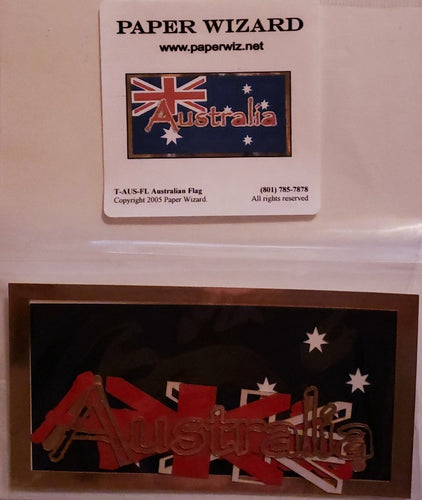 Paper wizard  - layered laser cut - Australia / Australian flag