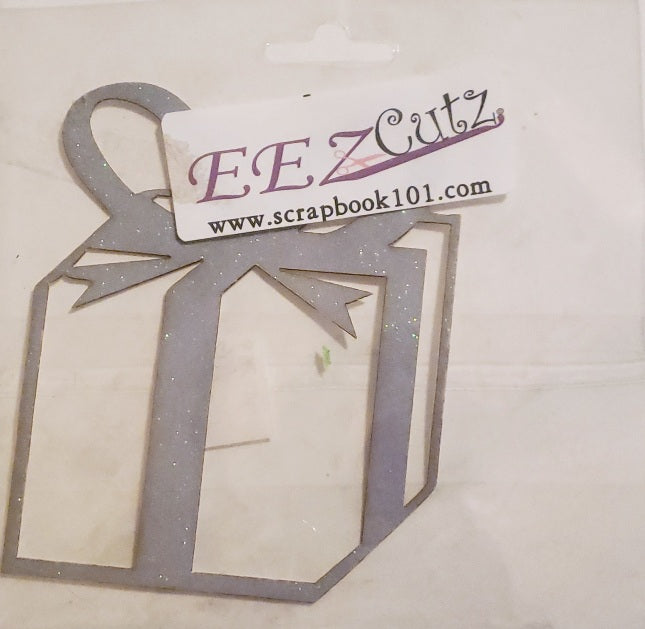 Eez cuts  - laser cut   - blue sparkle present