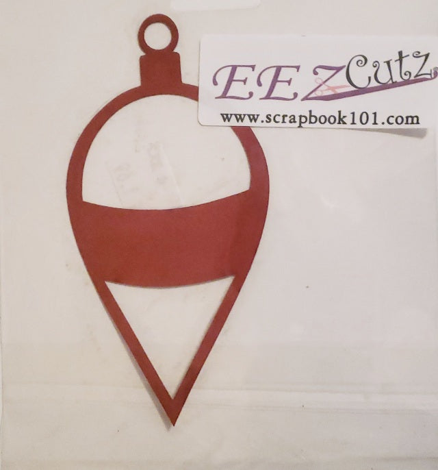 Eez cuts  - laser cut   -  ornament long red