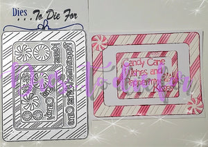 Dies... to die for LLC  metal cutting die - Candy Cane Frame set