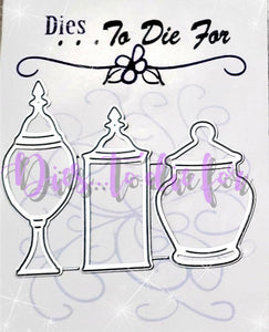 Dies... to die for LLC  metal cutting die - candy Jars