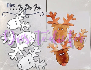 Dies... to die for LLC  metal cutting die - Cute Reindeer face