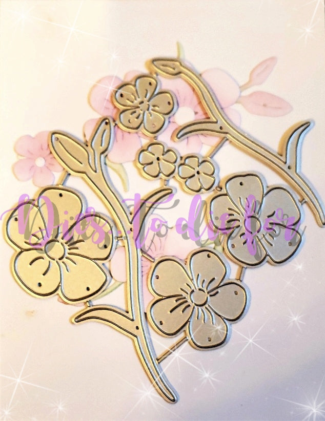 Dies ... to die for LLC metal cutting die - cherry blossom branches and  flowers