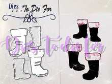 Load image into Gallery viewer, Dies... to die for LLC  metal cutting die - Santa Boots