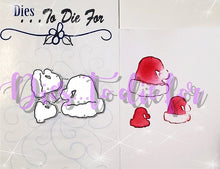 Load image into Gallery viewer, Dies... to die for LLC  metal cutting die -small Santa Hats