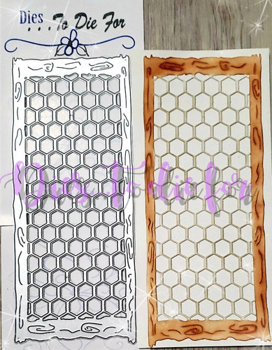 Dies... to die for LLC  metal cutting die - Slimline chicken wire background