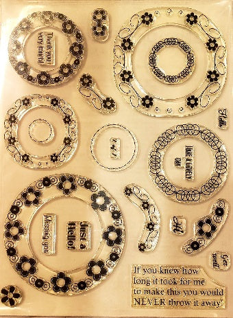 Stamping Scrapping clear stamp set - beaded circles