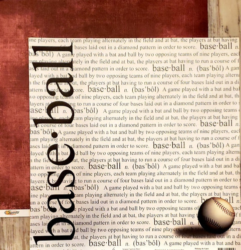 Scrappin' Sports and more - Defining the game - baseball double sided paper 12 x 12