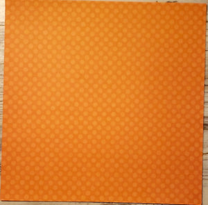 Orange dots - single sided paper 12 x 12