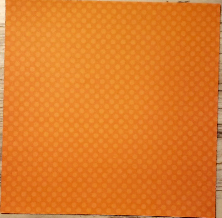 Orange dots - single sided paper 12 x 12