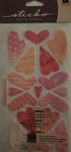 Sticko vellum flat stickers - sweethearts