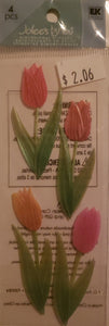 Jolee's by you Boutique Dimensional Sticker - tulips -  small pack