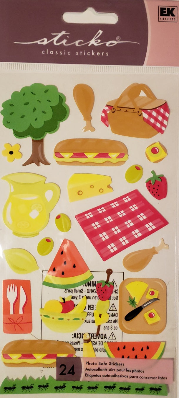 Sticko -  flat sticker sheet -  picnic