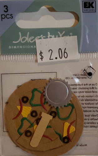 Jolee's Boutique Dimensional Sticker - pizza - x small pack