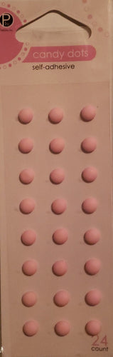 Pebbles inc - candy dots self adhesive - 24 pack - baby pink