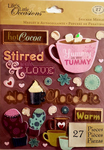 K and company - dimensional stickers - lifes little occasions- hot chocolate melody