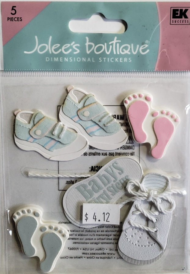 Jolee's Boutique Dimensional Sticker - babys 1st steps  - medium pack