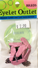 Load image into Gallery viewer, Eyelet outlet  - brads  baby feet pink