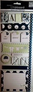 Me and my big ideas MAMBI -  dimensional chipboard sticker sheets - baby shower foil