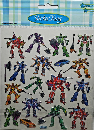 Sticker king  -  clear sticker sheet - transformers robots