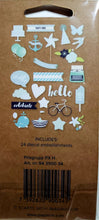 Load image into Gallery viewer, Papperix die cut glitter shapes embellishments - party love shapes blue