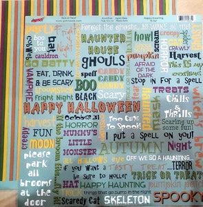 Moxxie Trick or treat Happy Haunting double sided paper 12 x 12