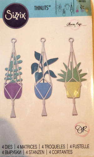 Sizzix die metal cutting die - thinlits hanging planters