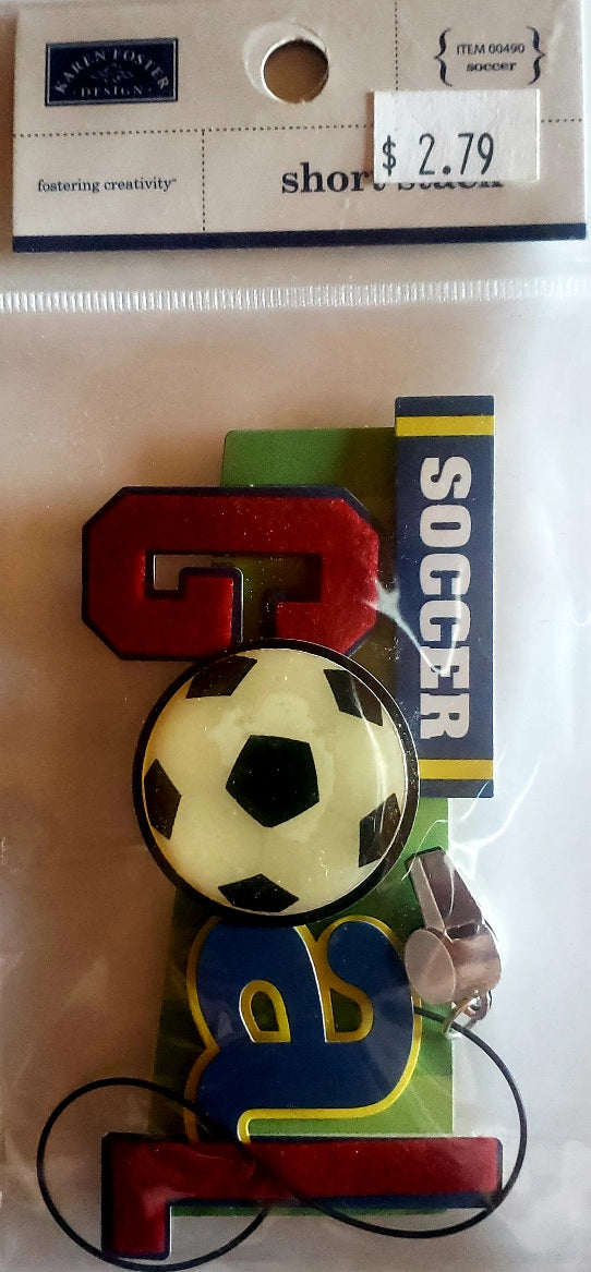 Karen Foster stacked sticker dimensional - short stack soccer title