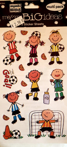 Me and my big ideas MAMBI mini kids - 3 sticker sheets - soccer