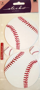 Sticko  - flat sticker sheets -  baseballs