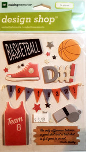 Making Memories -  dimensional sticker - designe shop basketball