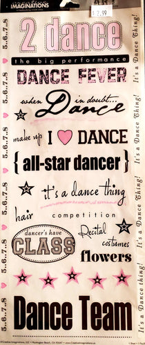 Creative Imaginations -  flat stickers - dance