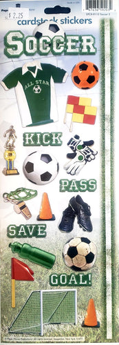 Paper house - cardstock sticker sheet - soccer 2