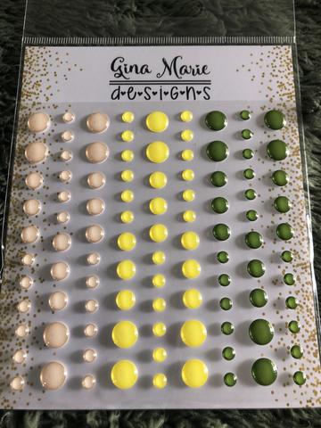 Gina Marie Enamel Dots set - Dandelion Dream clear