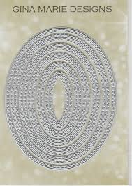 Gina Marie Metal cutting die -  Double stitched oval