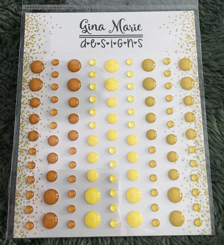 Gina Marie Enamel Dots set - Honey Browns clear