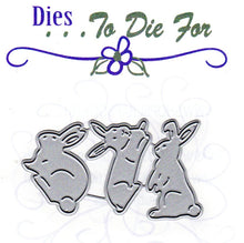 Load image into Gallery viewer, Dies ... to die for metal cutting die - Bunny rabbit trio