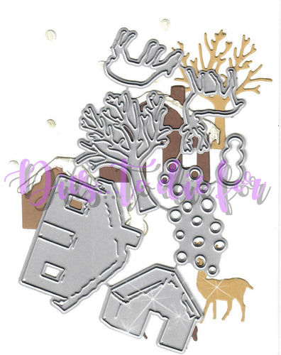 Dies ... to die for metal cutting die - Winter Farmhouse set