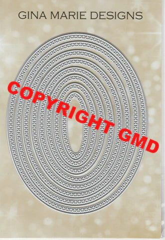 Gina Marie Metal cutting die - X stitched oval